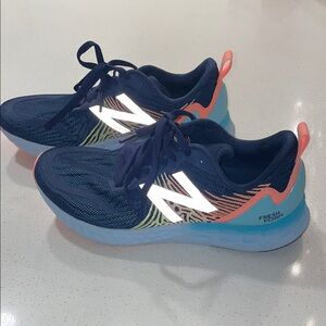 New Balance Blue and Coral Running Shoes Fresh Foam Tempo